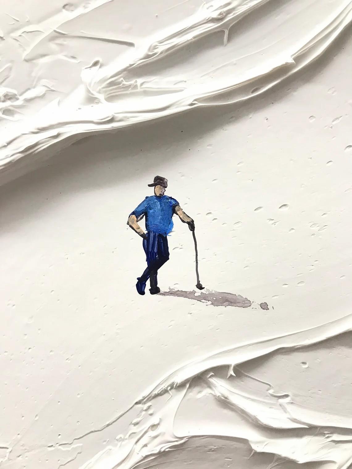 Golf Sport de Palette Knife detalle1 arte mural minimalista Pintura al óleo